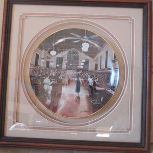 Collector's plate "The Night of the Cutover", framed